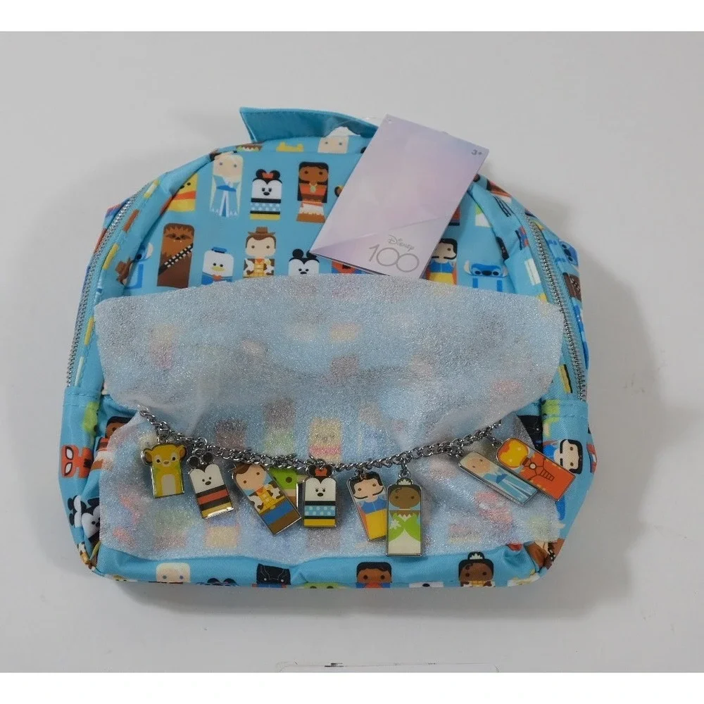 Disney Backpack Unisex OS Blue Disney 100 Anniversary Character Charm Mini Bag